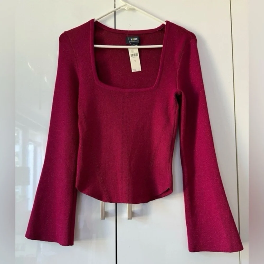 NWT Size S  Maeve SquareNeck BellSleeve Sweater - Picture 14 of 16